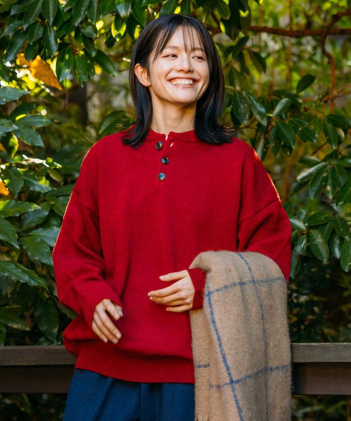 Relax Fit 寬鬆易打理 可水洗亨利領針織衫