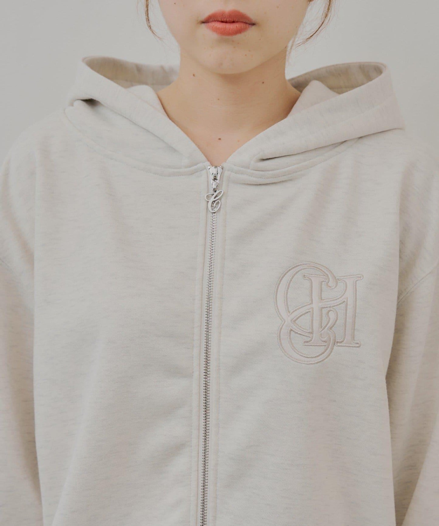 Logo刺繡寬鬆連帽衛衣