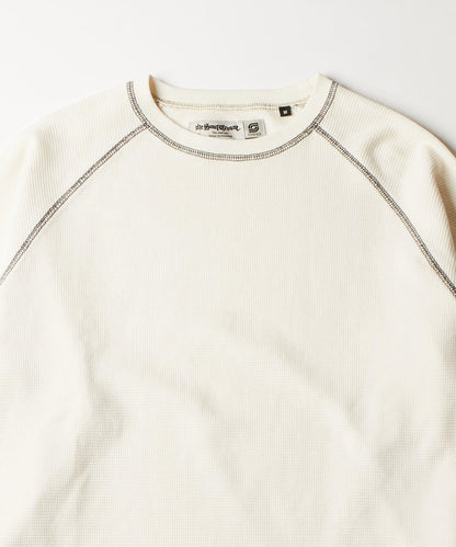 Sourcream 華夫格撞色明線長袖T恤