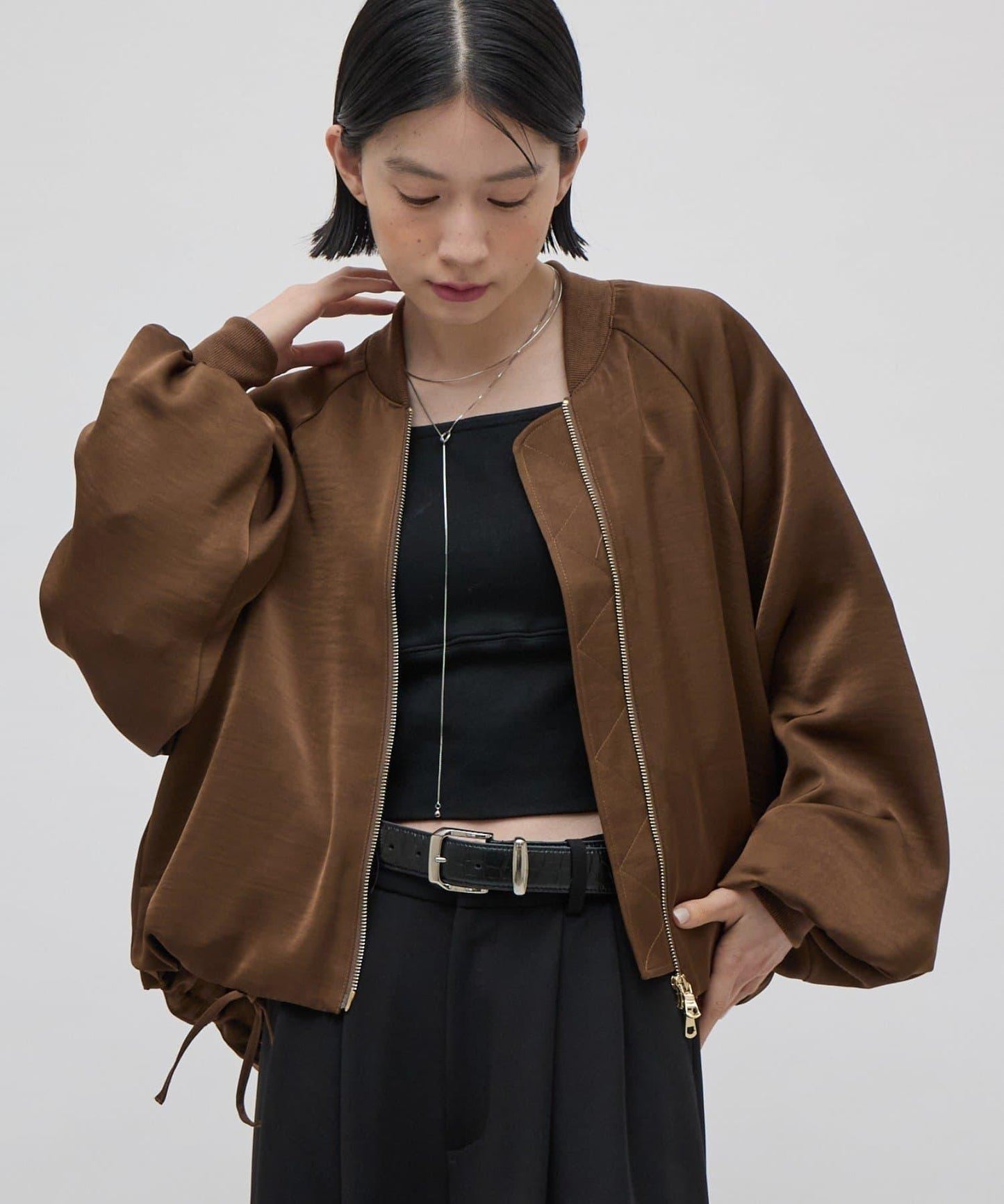緞面寬鬆夾克 26aw