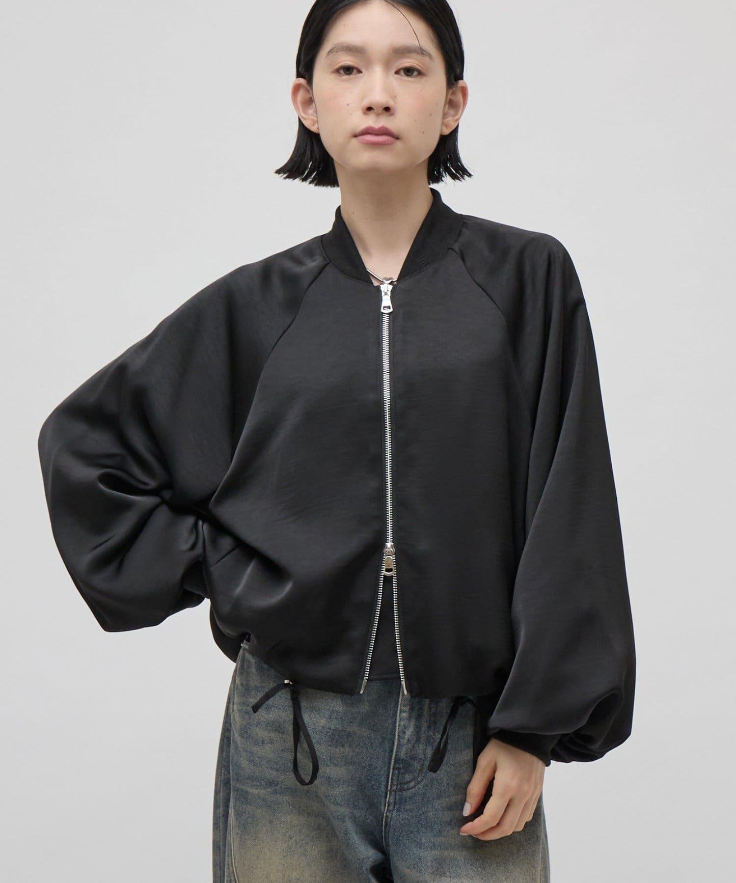 緞面寬鬆夾克 26aw