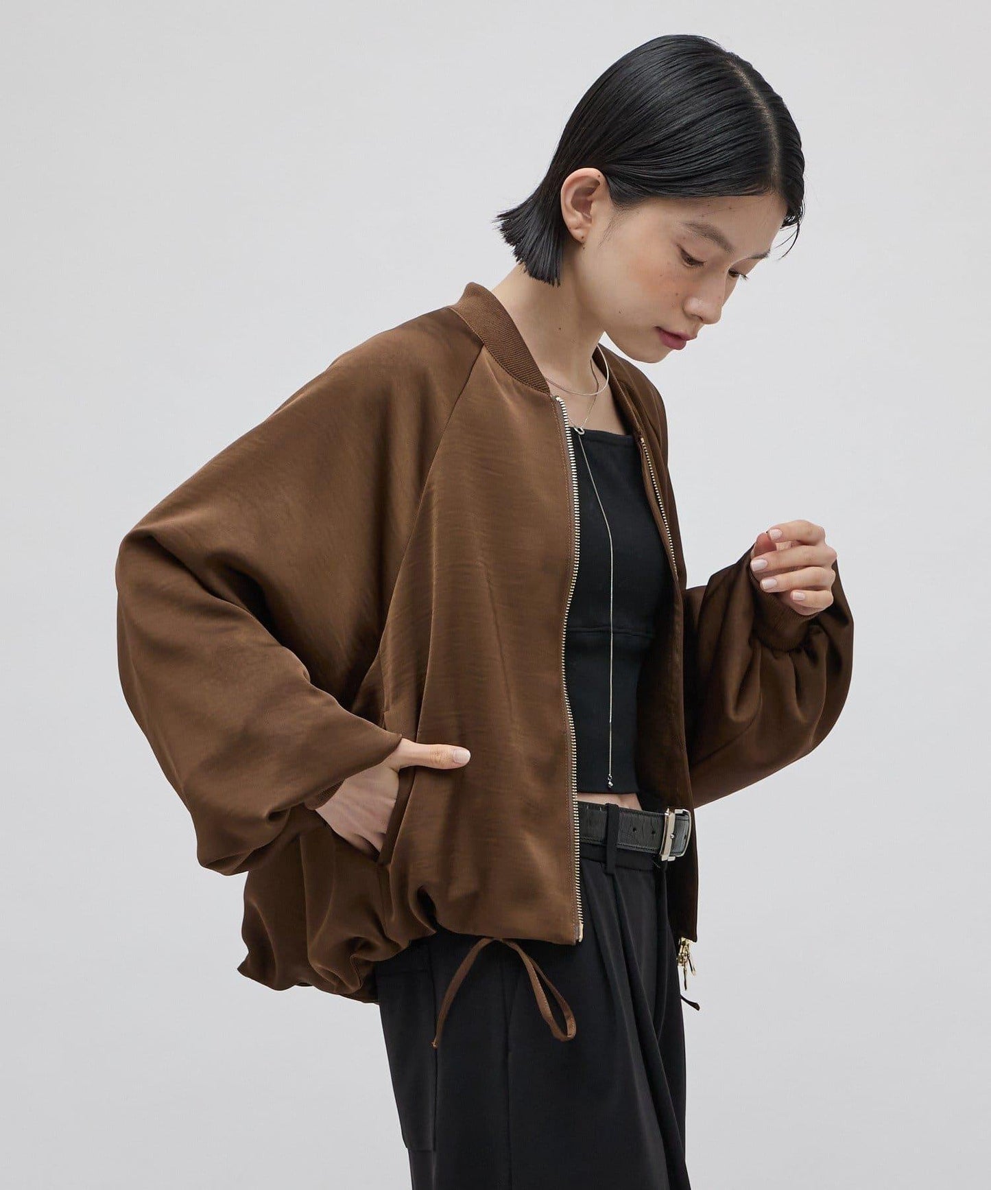 緞面寬鬆夾克 26aw