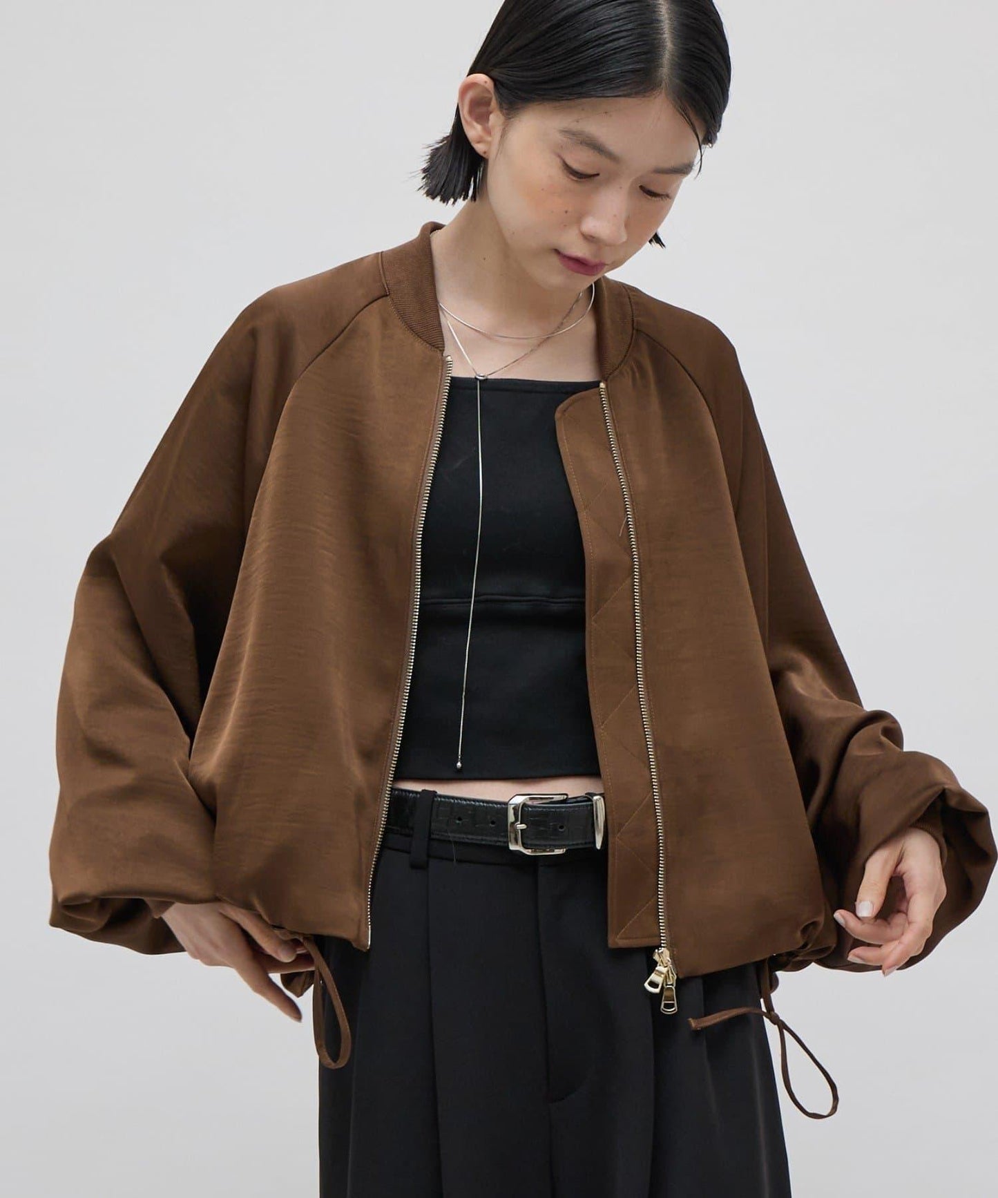 緞面寬鬆夾克 26aw