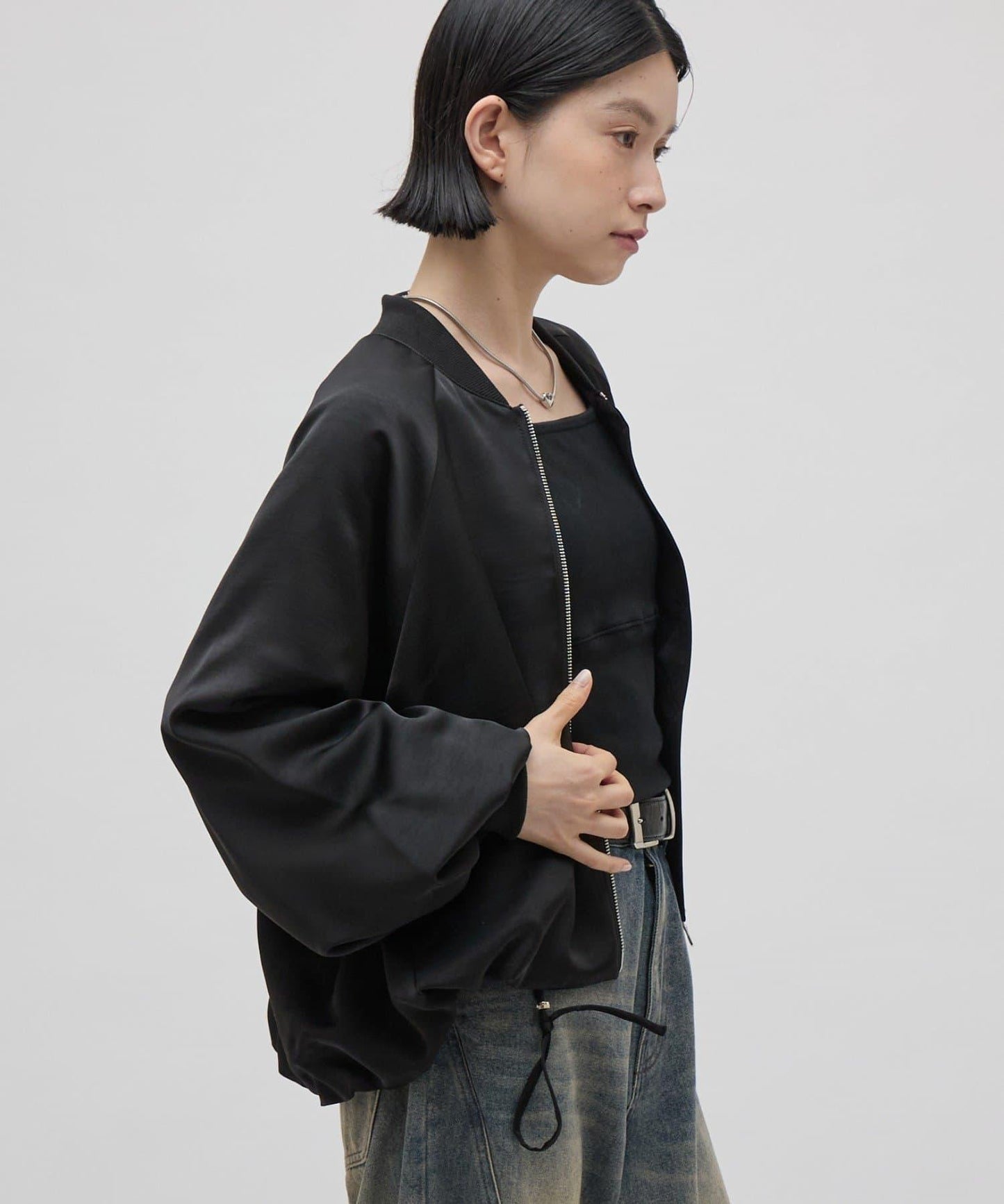 緞面寬鬆夾克 26aw