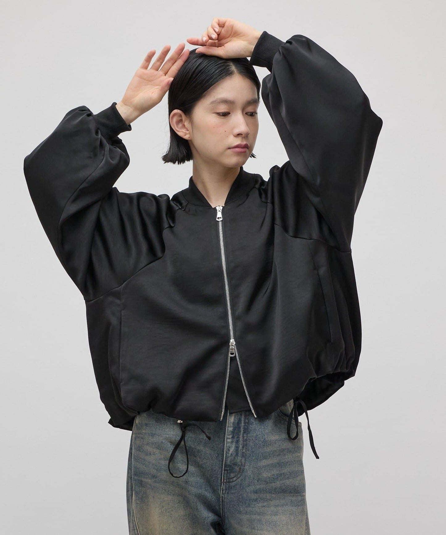 緞面寬鬆夾克 26aw