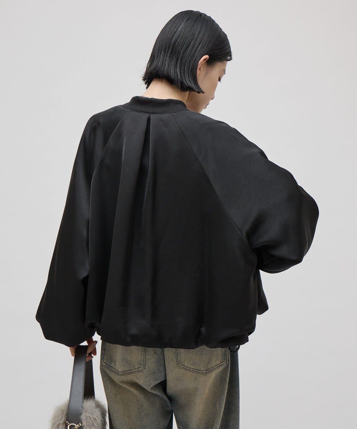 緞面寬鬆夾克 26aw
