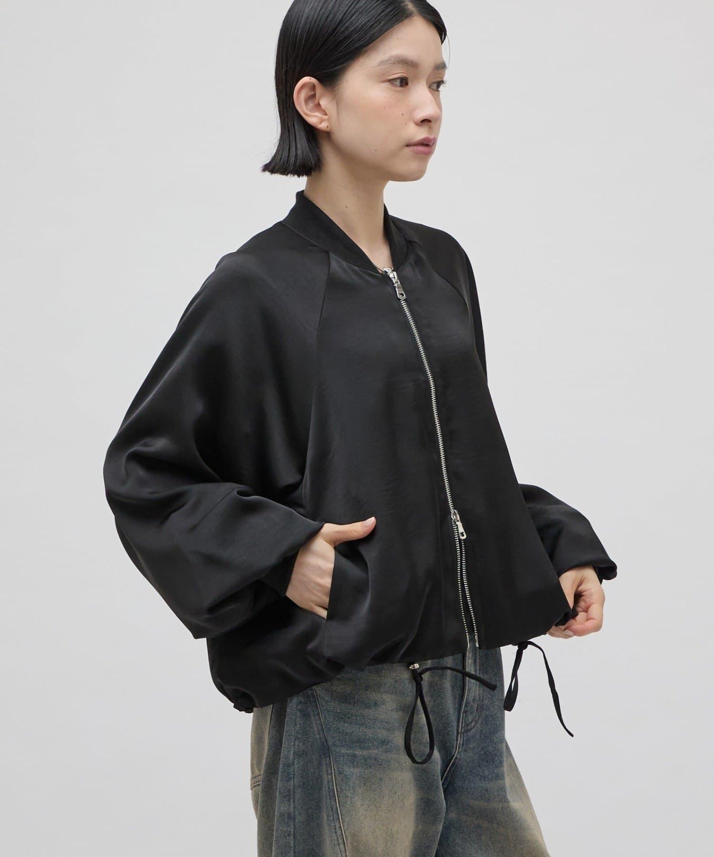 緞面寬鬆夾克 26aw
