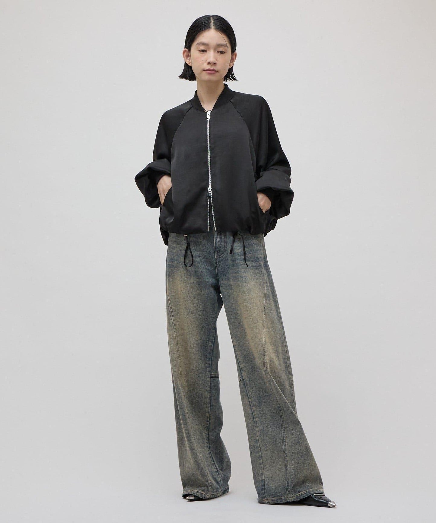 緞面寬鬆夾克 26aw