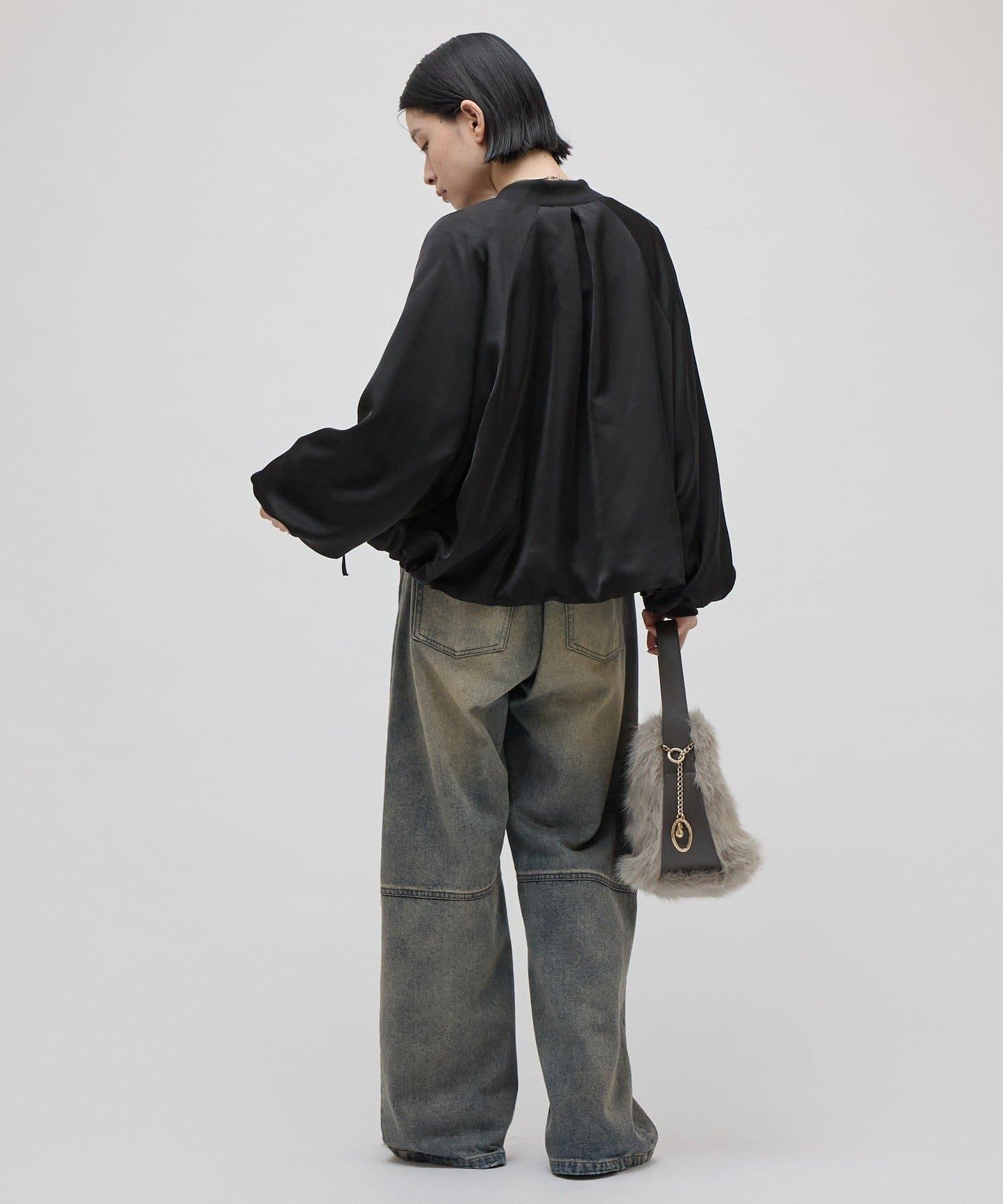 緞面寬鬆夾克 26aw