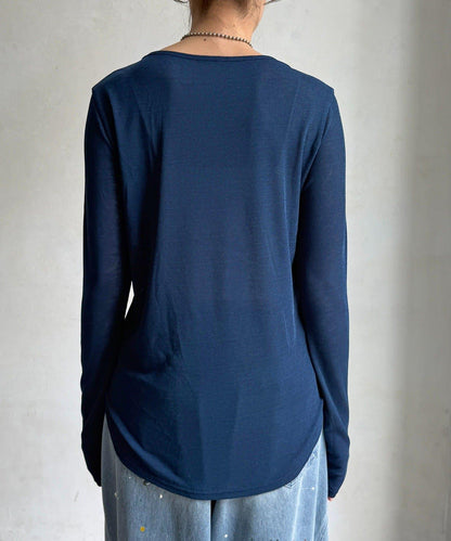 圓下襬圓領T恤