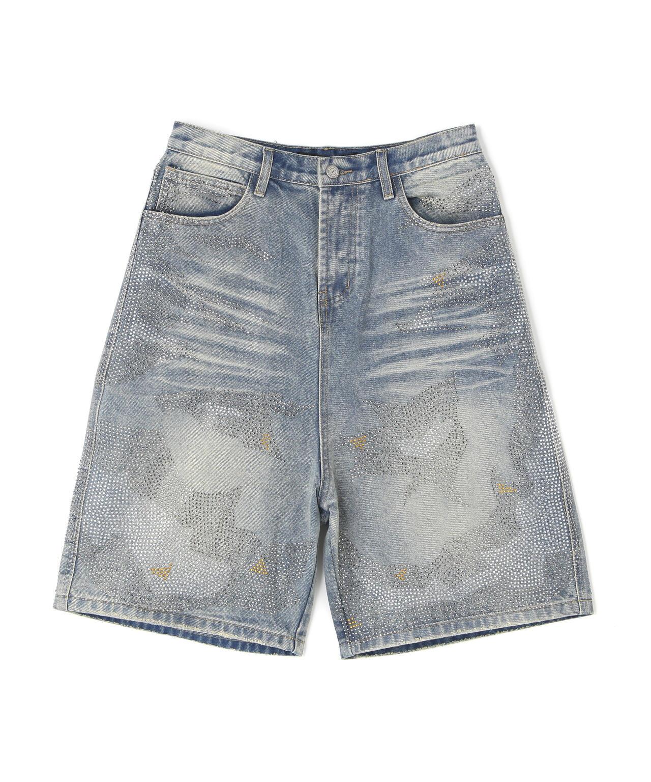 MAVYTH/メヴィス/VOLTAGE GLITTER DENIM SHORTS