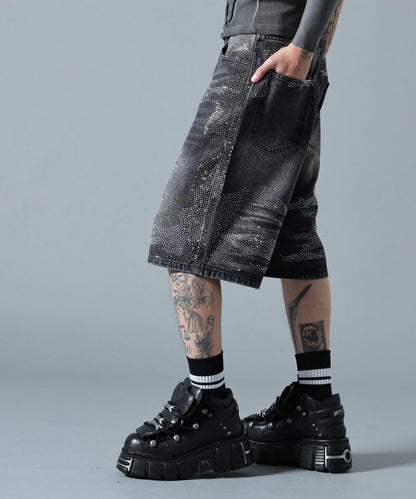 MAVYTH/メヴィス/VOLTAGE GLITTER DENIM SHORTS