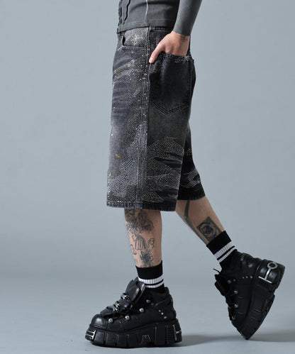 MAVYTH/メヴィス/VOLTAGE GLITTER DENIM SHORTS