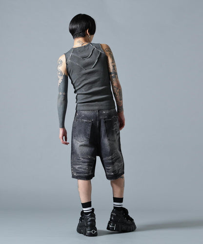 MAVYTH/メヴィス/VOLTAGE GLITTER DENIM SHORTS