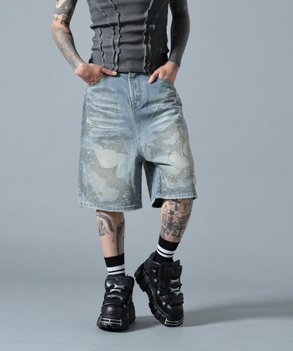 MAVYTH/メヴィス/VOLTAGE GLITTER DENIM SHORTS