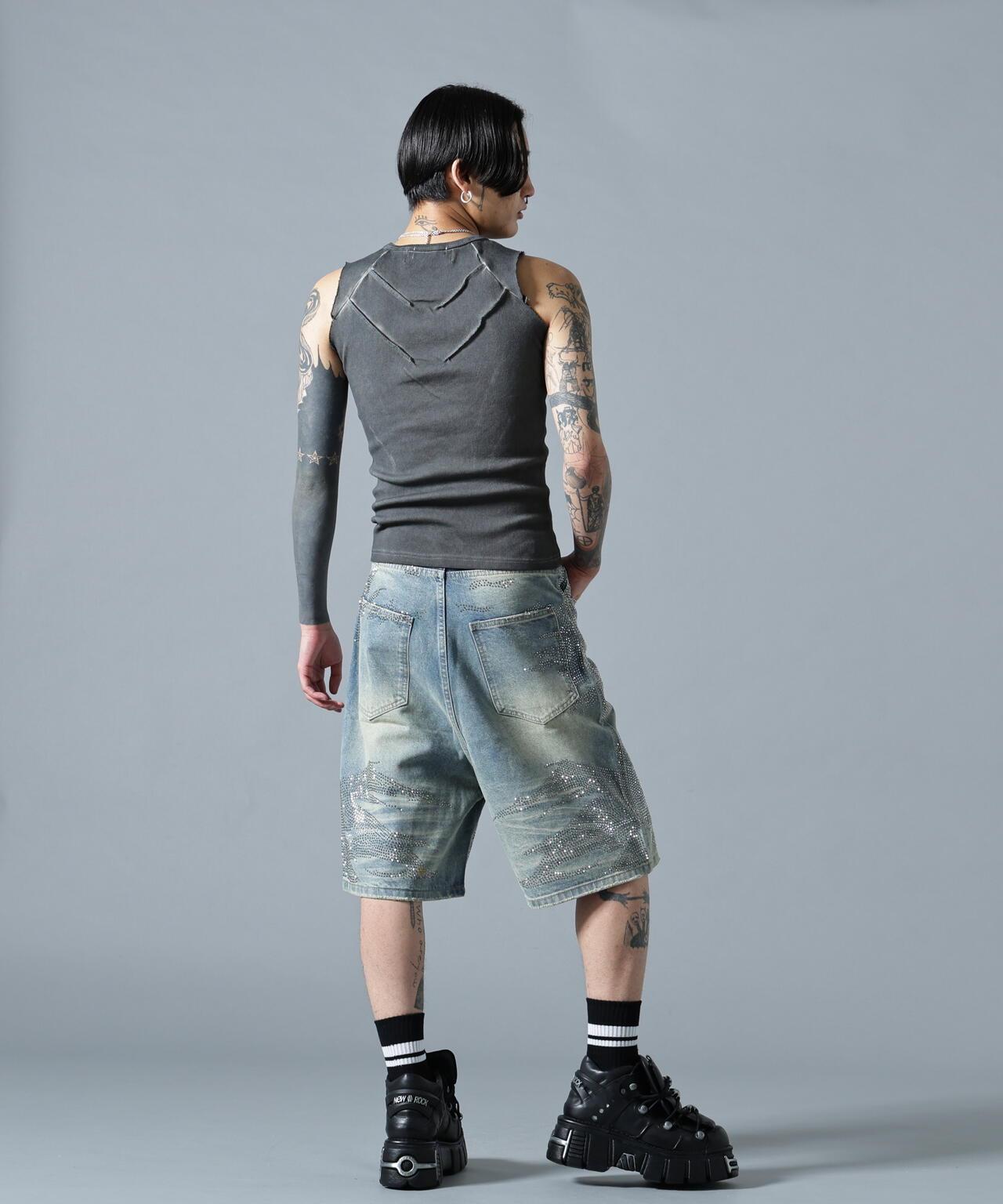 MAVYTH/メヴィス/VOLTAGE GLITTER DENIM SHORTS