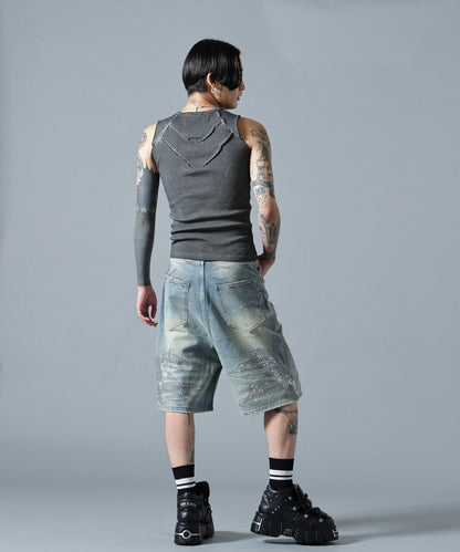 MAVYTH/メヴィス/VOLTAGE GLITTER DENIM SHORTS