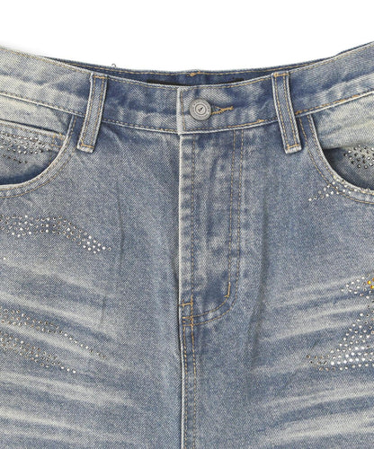 MAVYTH/メヴィス/VOLTAGE GLITTER DENIM SHORTS