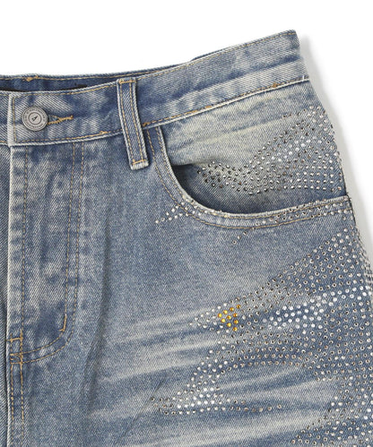 MAVYTH/メヴィス/VOLTAGE GLITTER DENIM SHORTS