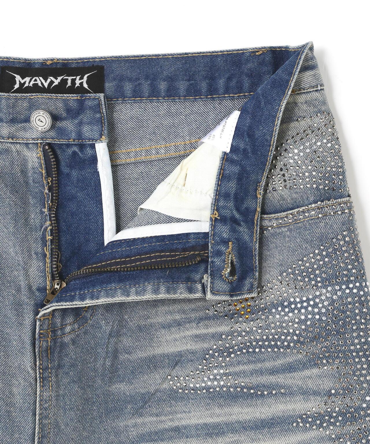 MAVYTH/メヴィス/VOLTAGE GLITTER DENIM SHORTS