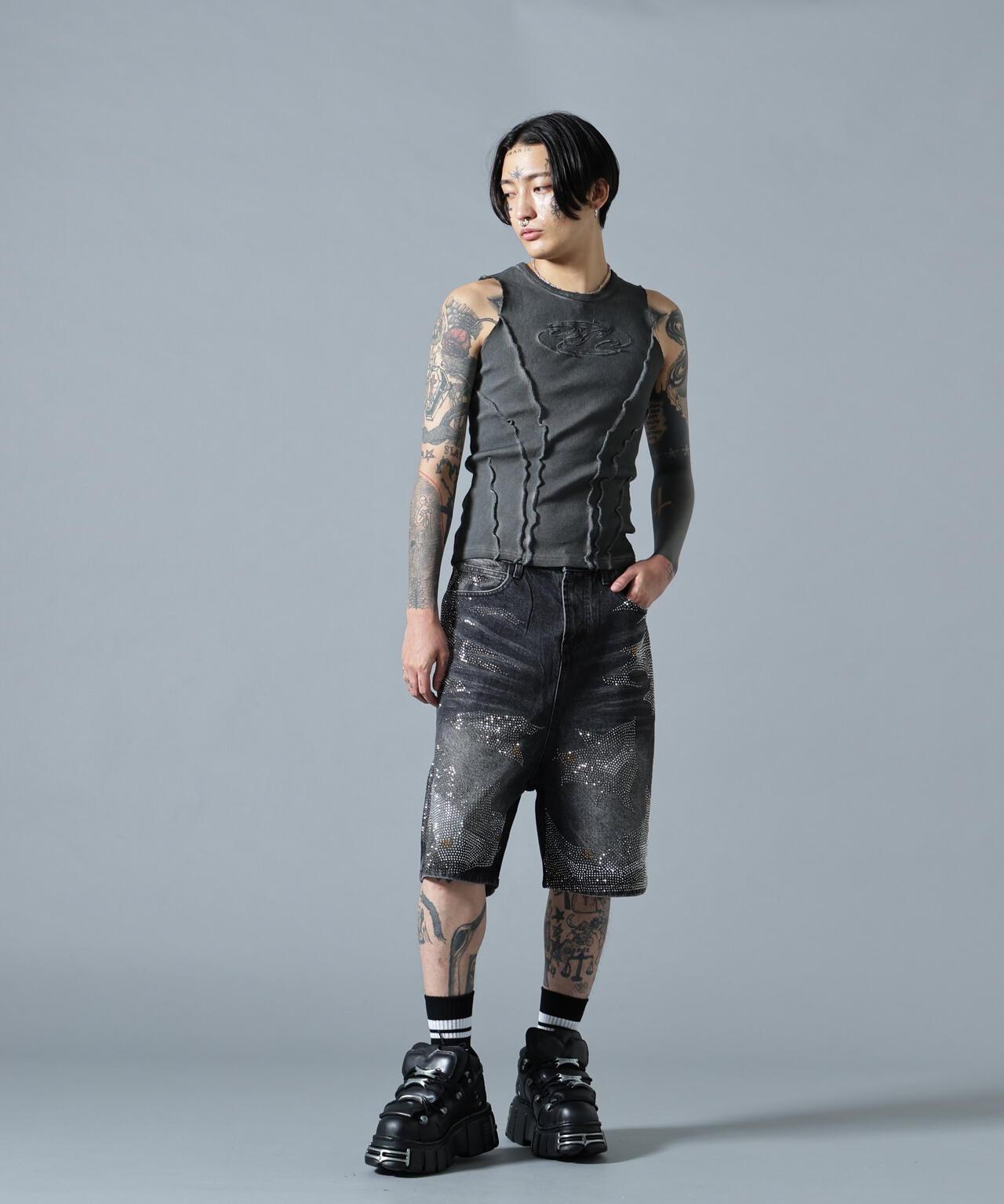 MAVYTH/メヴィス/VOLTAGE GLITTER DENIM SHORTS