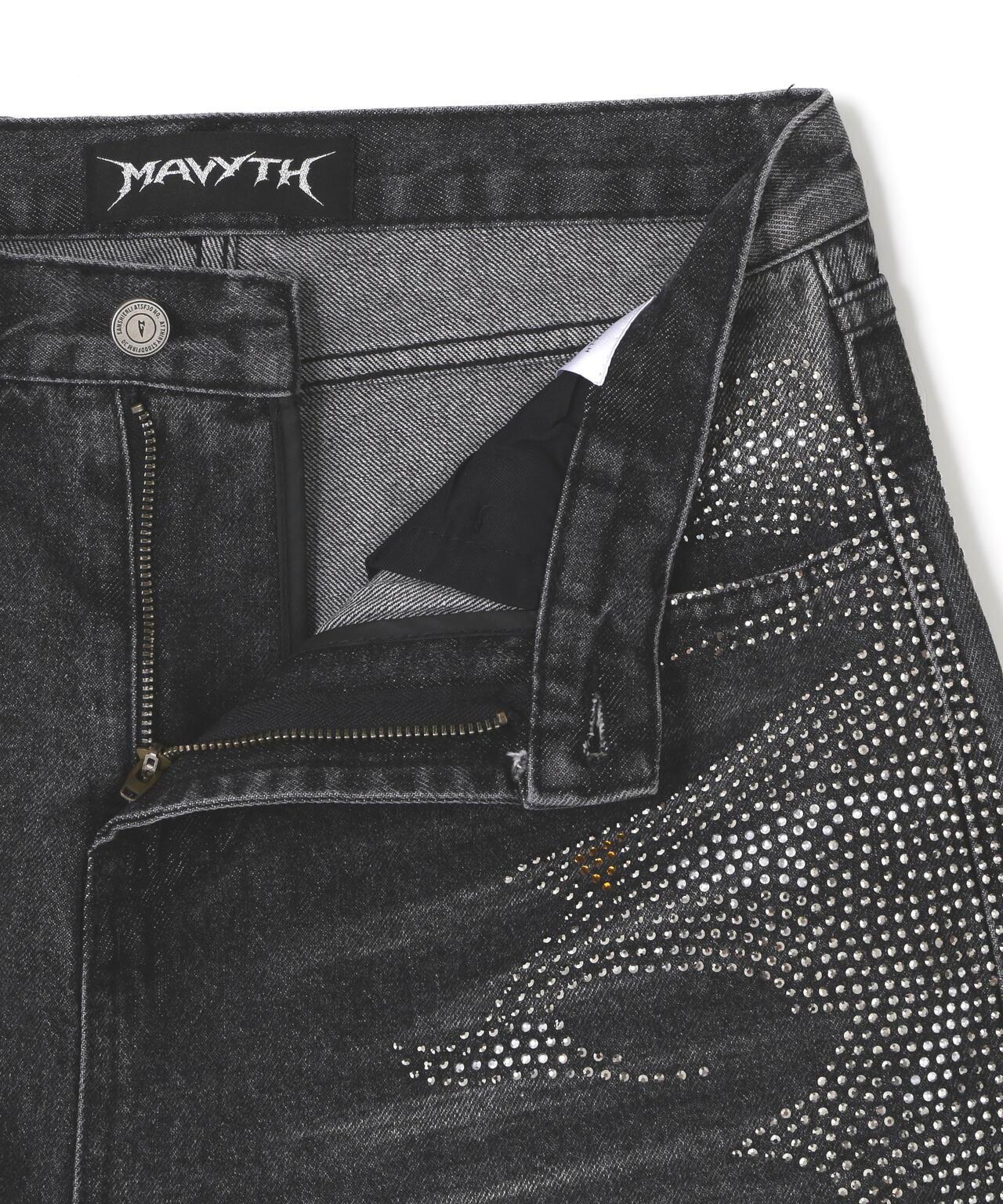 MAVYTH/メヴィス/VOLTAGE GLITTER DENIM SHORTS