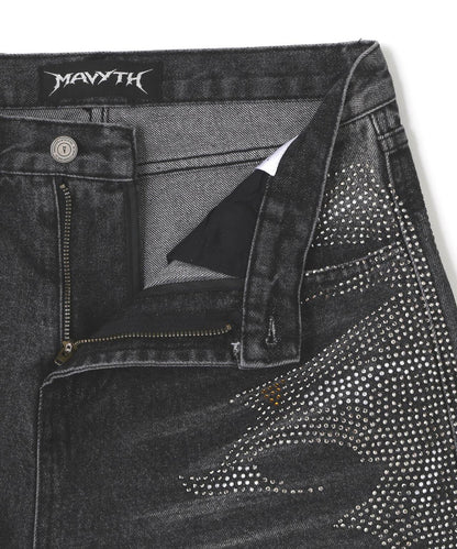 MAVYTH/メヴィス/VOLTAGE GLITTER DENIM SHORTS