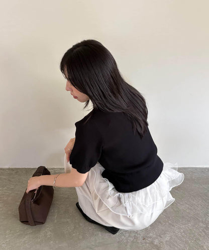 【mana企畫】收腰下襬吊帶衫套裝針織開衫