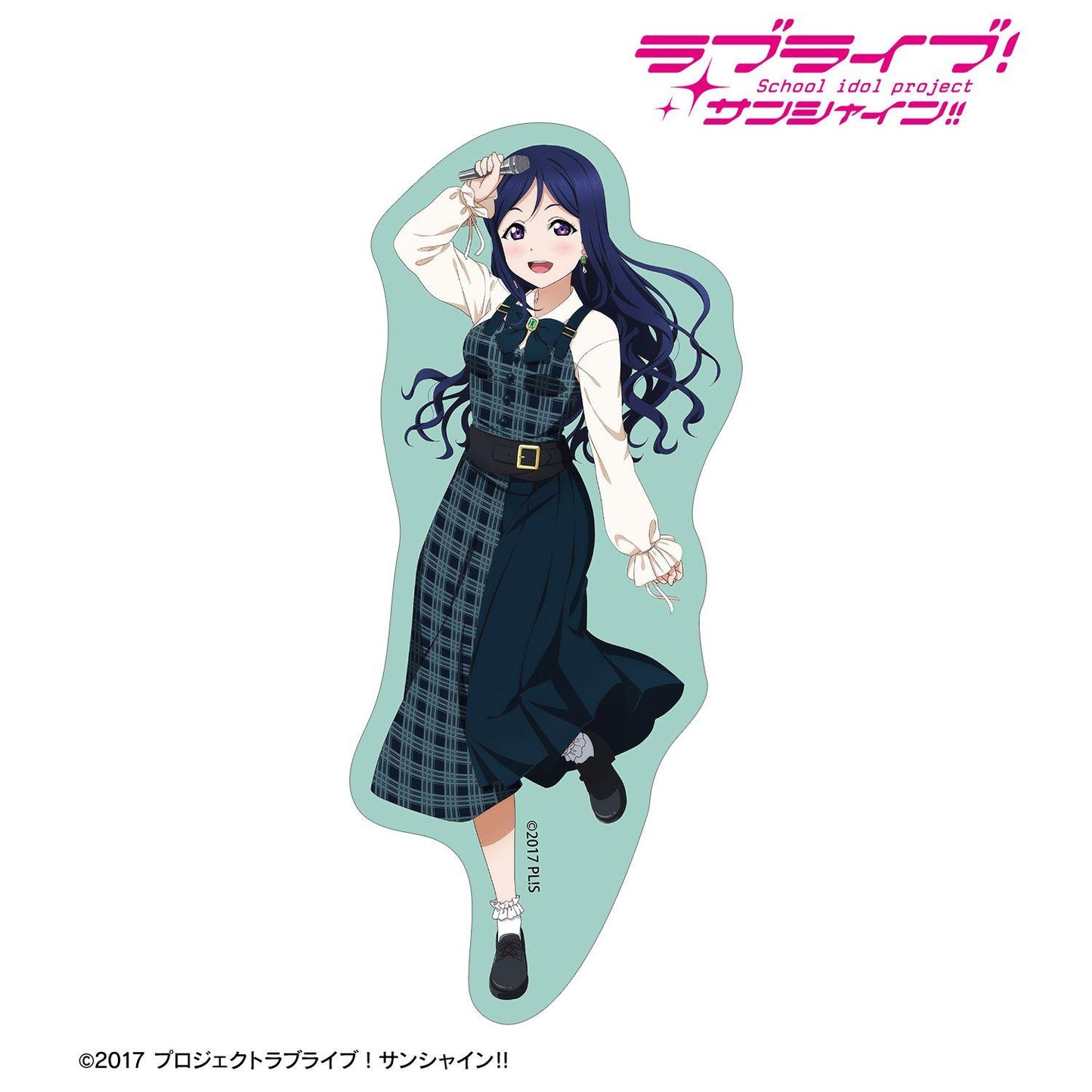 ラブライブ！サンシャイン!!（LoveLive!Sunshine!!） 描き下ろし 松浦果南 チェックワンピース衣裝ver. 異形貼紙