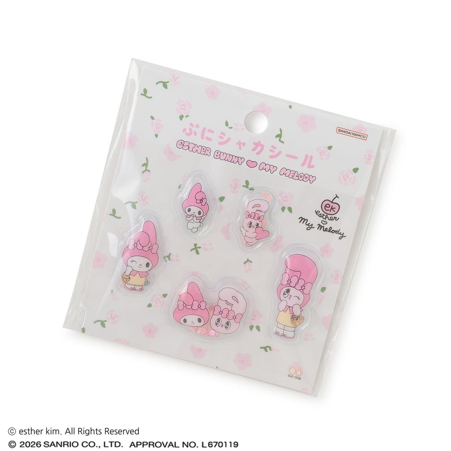 【Esther Bunny×My Melody】噗尼沙卡貼紙