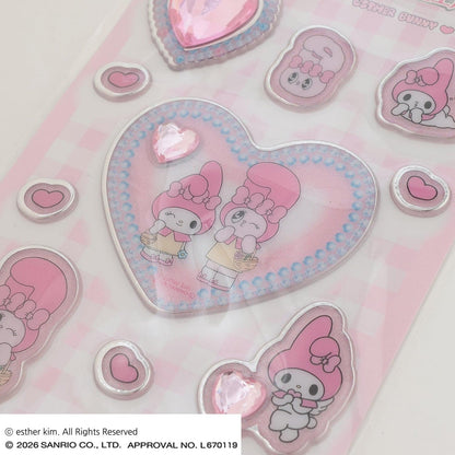 Esther Bunny × My Melody 閃亮寶石貼紙