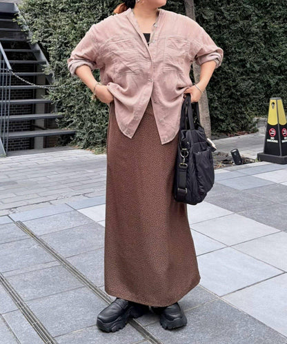 拼色圖案窄身半身裙
