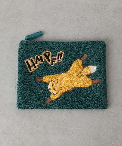 animal sagara embroidery pouch 刺繡化妝包