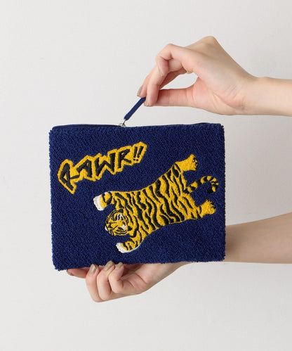 animal sagara embroidery pouch 刺繡化妝包