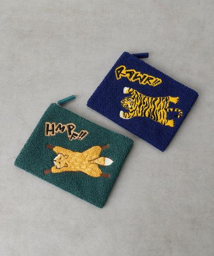 animal sagara embroidery pouch 刺繡化妝包