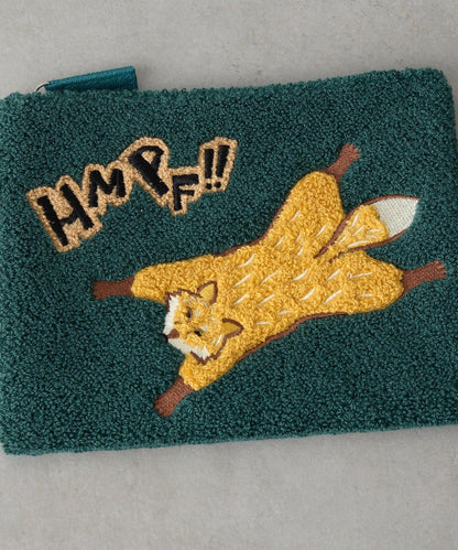 animal sagara embroidery pouch 刺繡化妝包