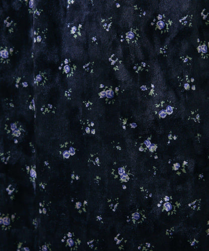 小碎花絲絨半身裙
