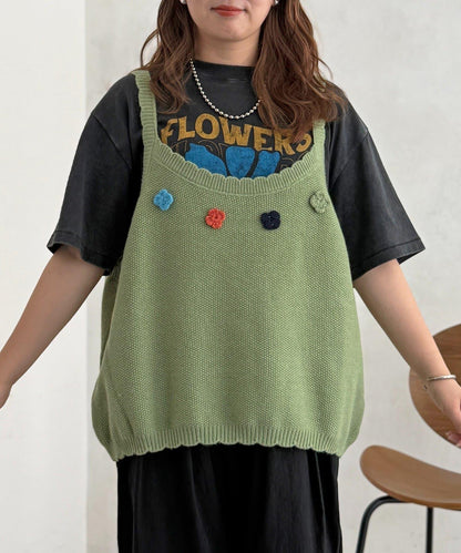 花朵刺繡針織馬甲