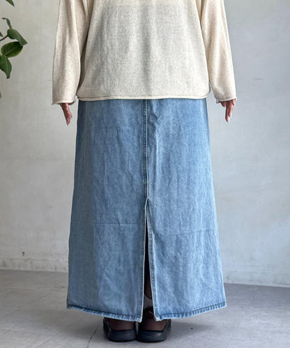 花朵刺繡牛仔半身裙