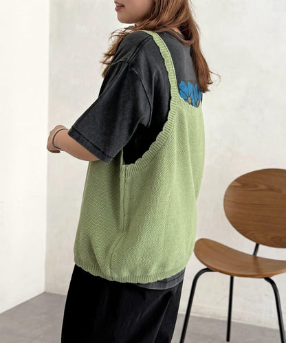 花朵刺繡針織馬甲