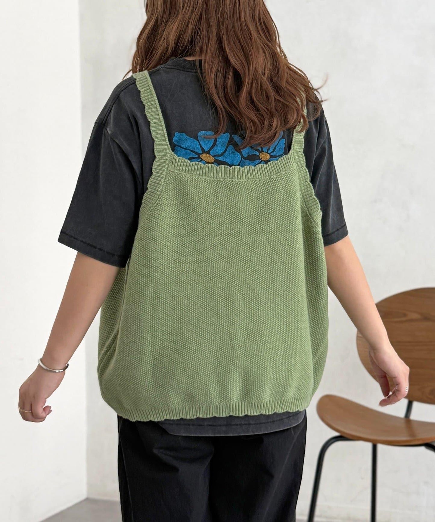 花朵刺繡針織馬甲
