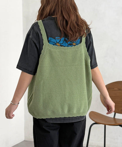 花朵刺繡針織馬甲