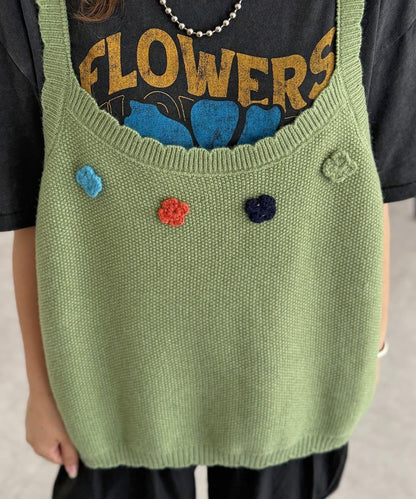 花朵刺繡針織馬甲