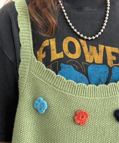 花朵刺繡針織馬甲