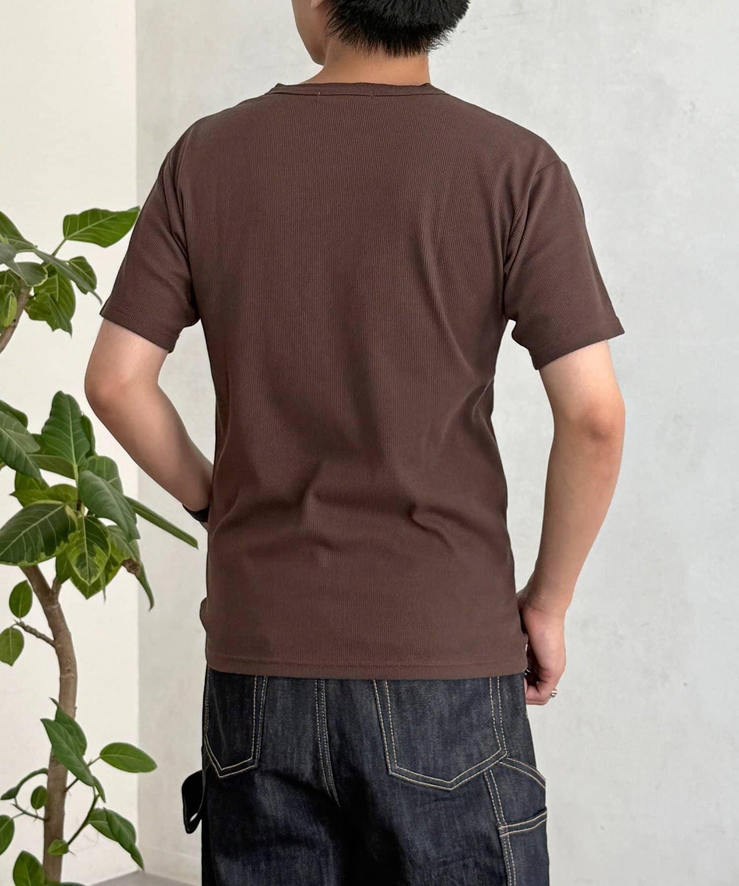 U.S. POLO ASSN. 緊身羅紋亨利領T恤