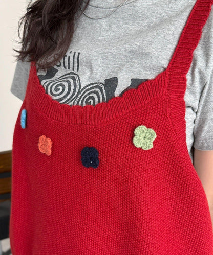 花朵刺繡針織馬甲