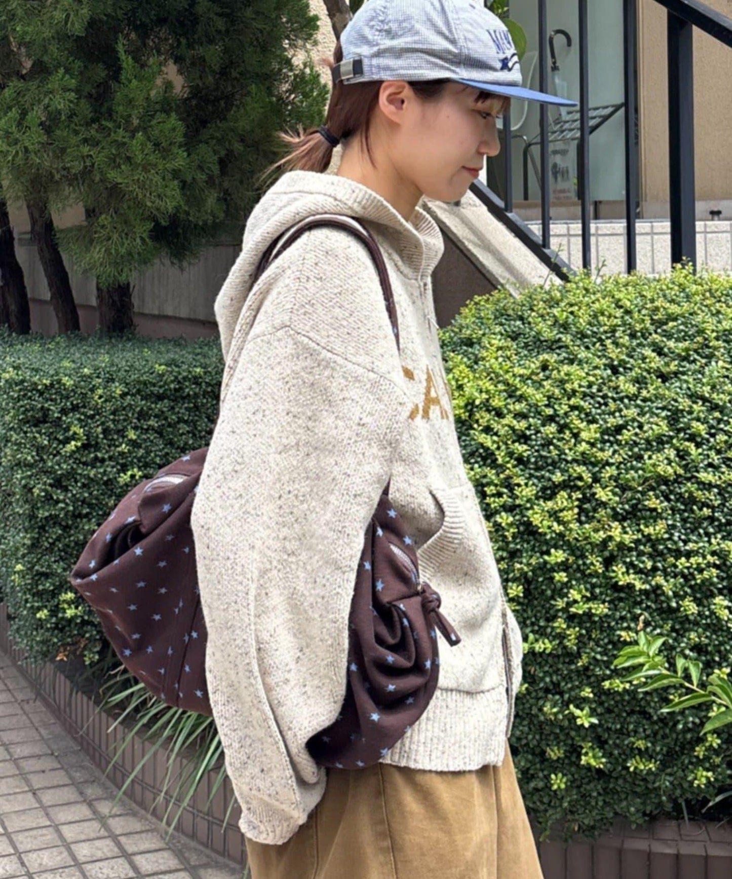 雙面提花針織拉鍊連帽衫【色】