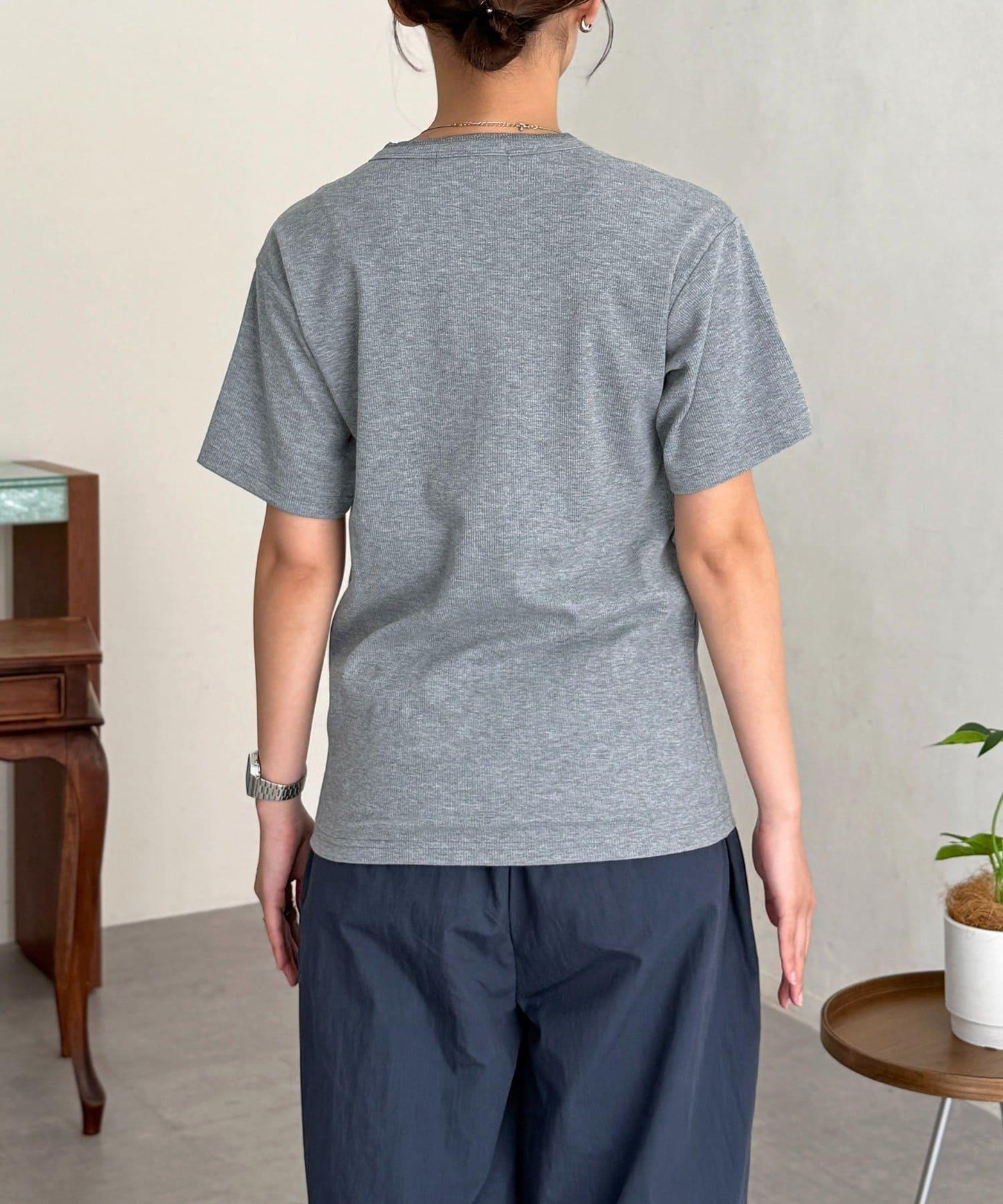 U.S. POLO ASSN. 緊身羅紋亨利領T恤