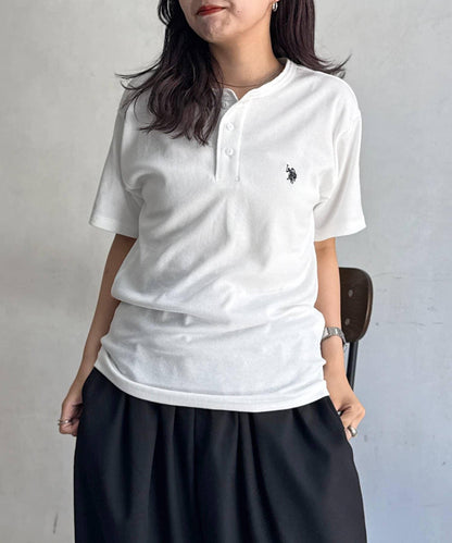 U.S. POLO ASSN. 緊身羅紋亨利領T恤