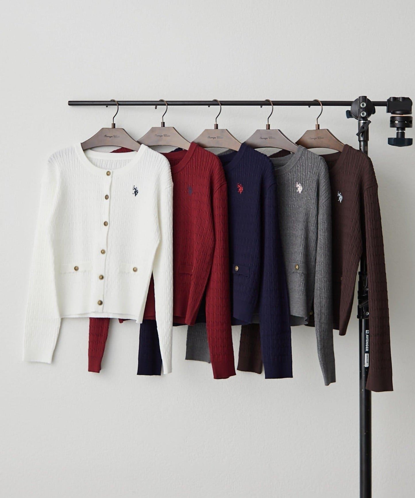U.S. POLO ASSN. 絞花針織開衫